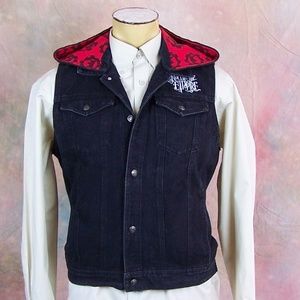 Youth large or Women Small Denim vest with Hood